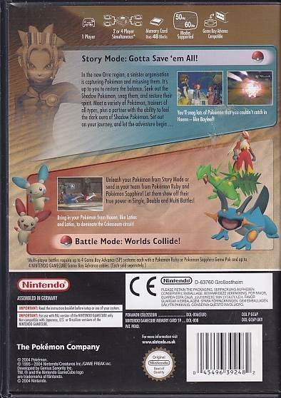 Pokemon Colosseum - Uden Manual - Nintendo GameCube (B Grade) (Genbrug)